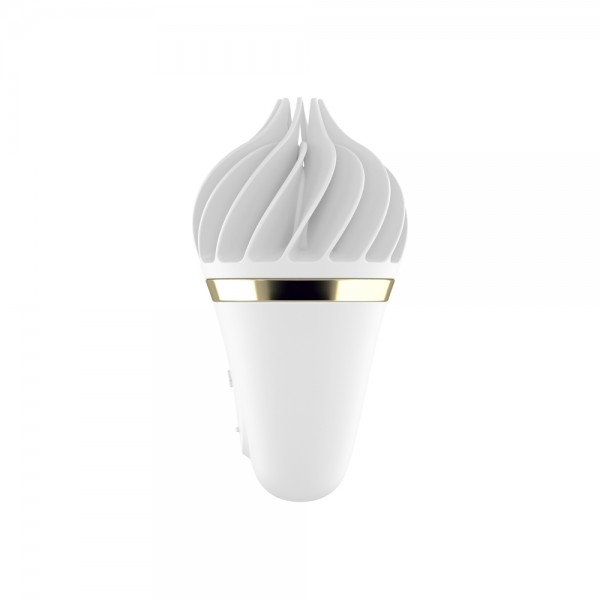 Вибратор-ротатор "Satisfyer Sweet Temptation" в виде мороженого, белый 