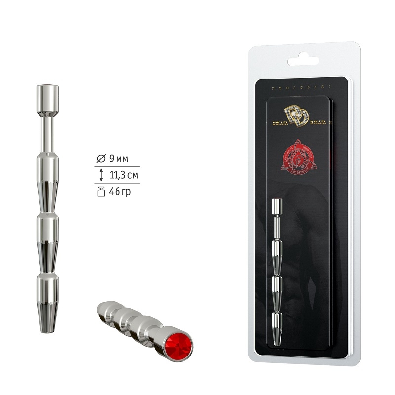 Уретральный зонд с кристаллом "Джага-Джага" металл 